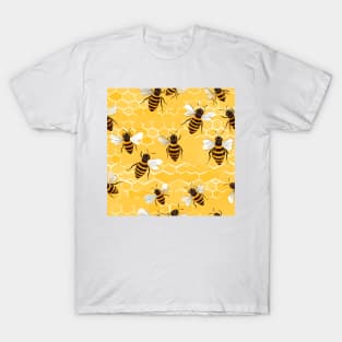 Honeycomb and Bee Pattern 17 T-Shirt
